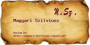Magyari Szilviusz névjegykártya